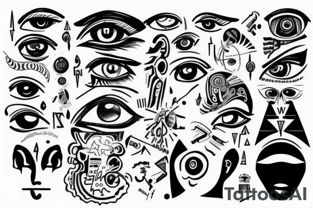 Eye of Horus half sleeve tattoo idea