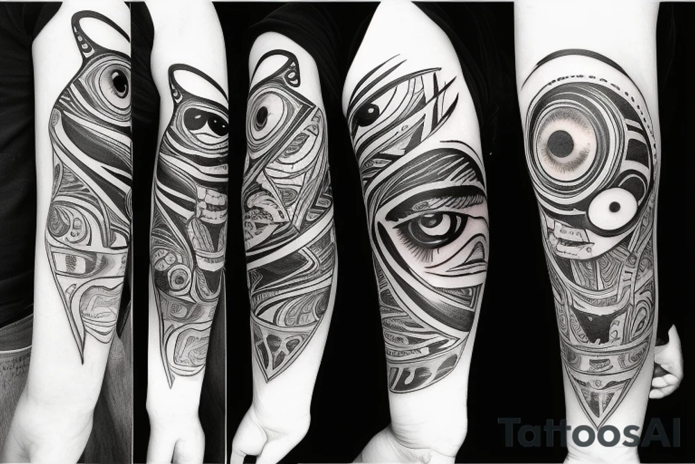 Eye of Horus half sleeve tattoo idea