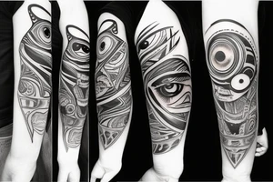 Eye of Horus half sleeve tattoo idea