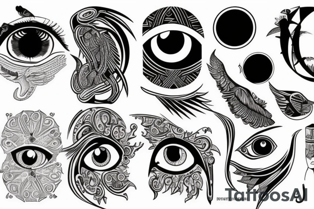 Eye of Horus half sleeve tattoo idea