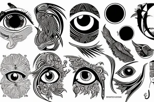 Eye of Horus half sleeve tattoo idea