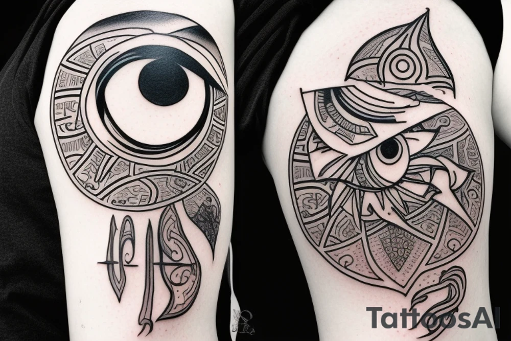 Eye of Horus half sleeve tattoo idea