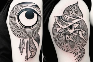 Eye of Horus half sleeve tattoo idea