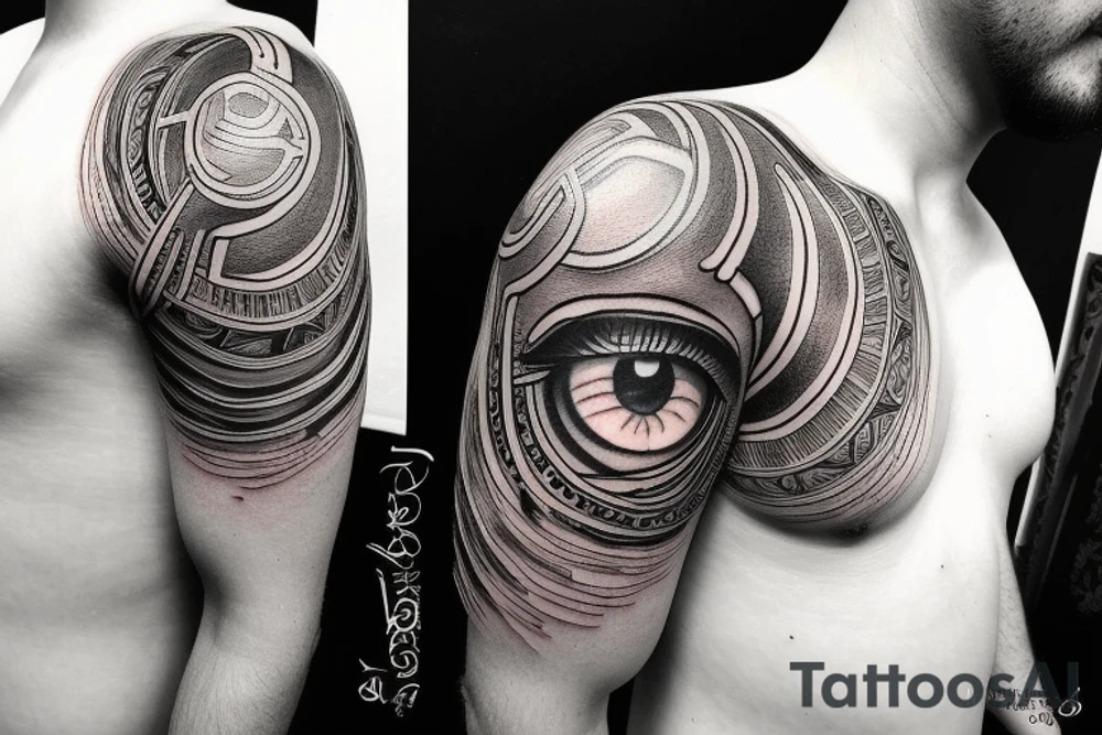 Eye of Horus half sleeve tattoo idea