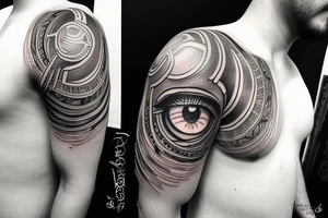 Eye of Horus half sleeve tattoo idea