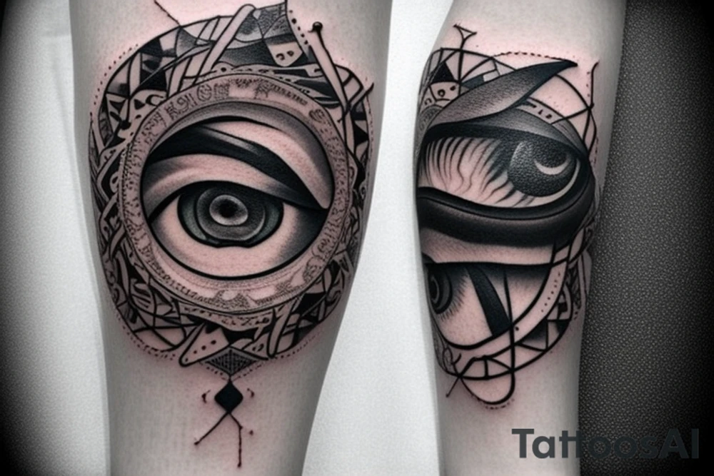 Eye of Horus half sleeve tattoo idea