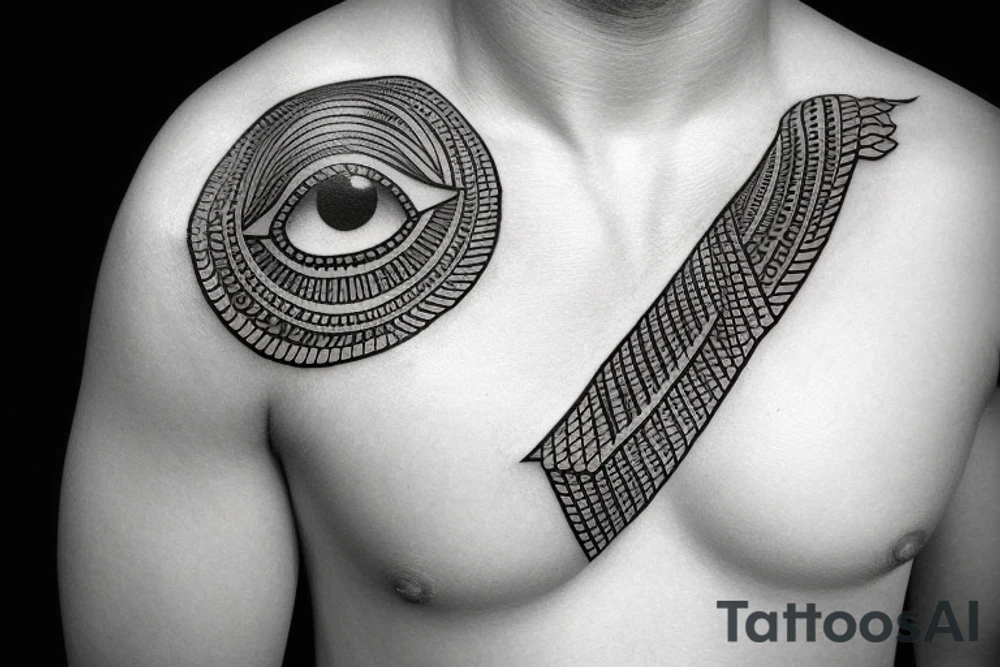 Egyptian eye half sleeve tattoo idea
