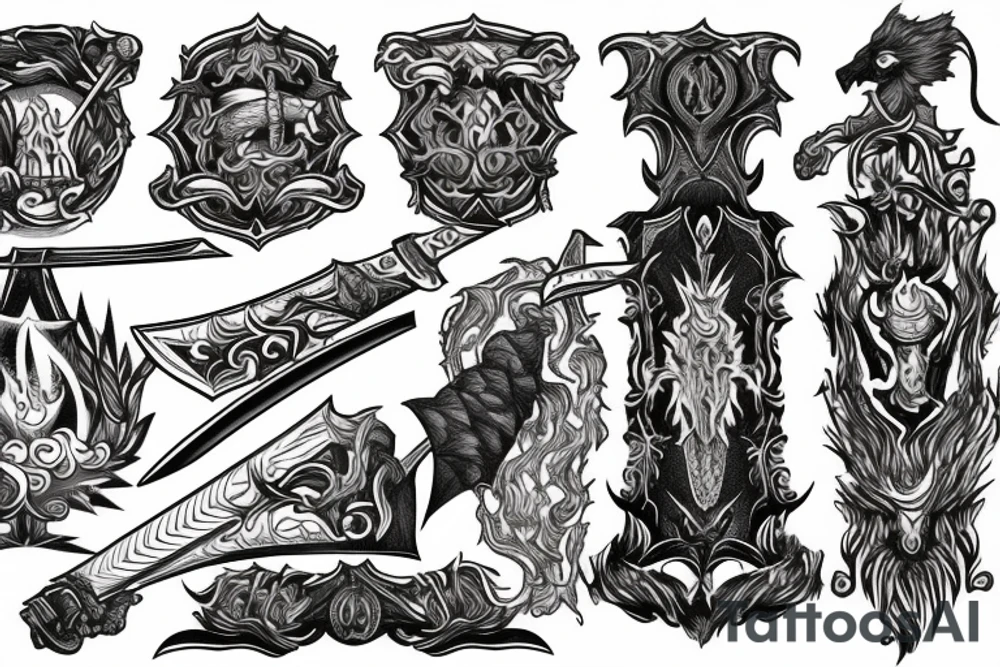 trials of sword, smoke, and fire tattoo idea