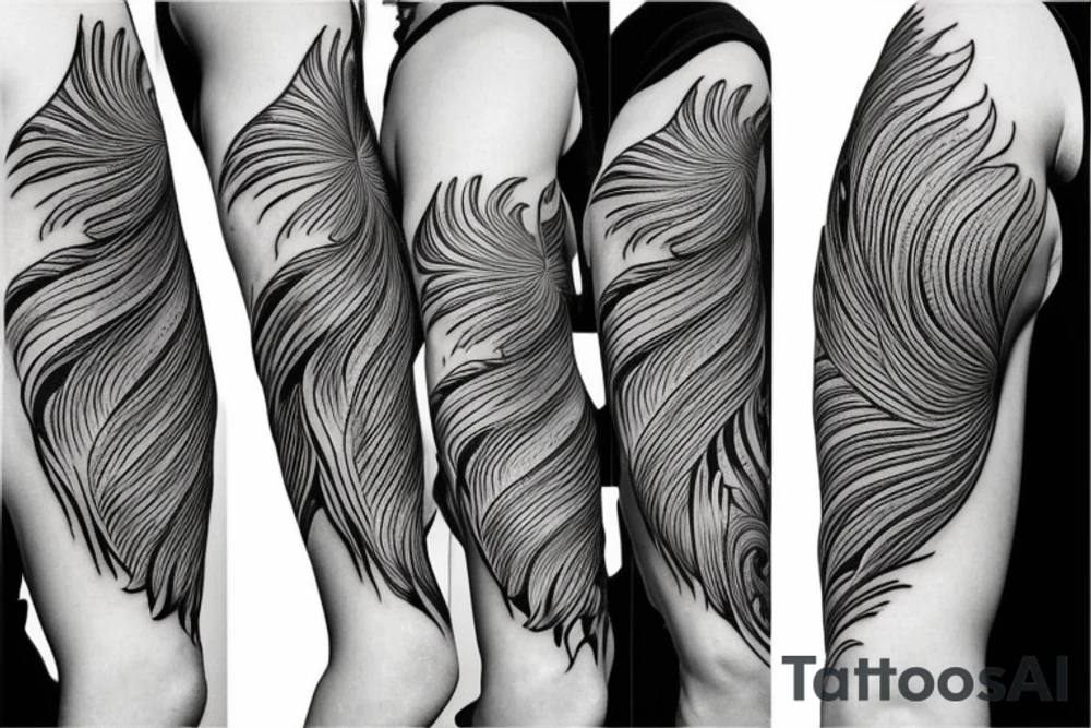 Phoenix half sleeve tattoo idea