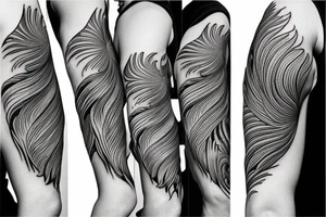 Phoenix half sleeve tattoo idea