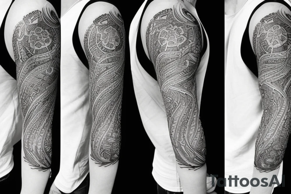 Phoenix half sleeve tattoo idea