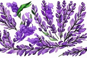 Lavender surrounding a quote tattoo idea