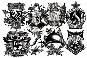 Three stars from Harry Potter tattoo idea