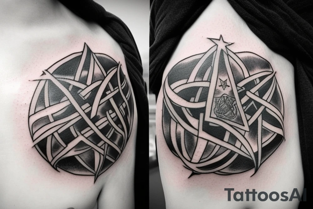 Three stars from Harry Potter book page tattoo idea