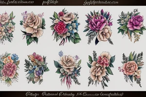 Pride and prejudice florals tattoo idea