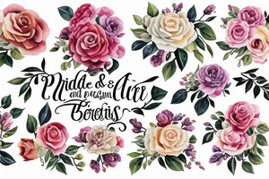 Pride and prejudice florals tattoo idea