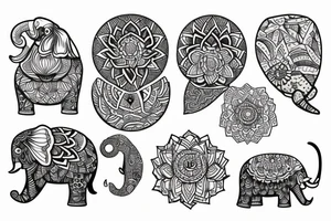 Lotus and elephant tattoo idea