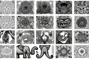 Lotus and elephant tattoo idea