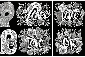 The word love in different languages with florals and elephant tattoo idea