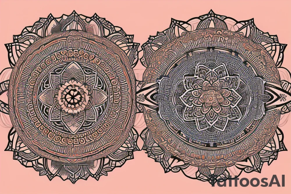 Mandala with words tattoo idea