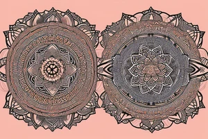 Mandala with words tattoo idea