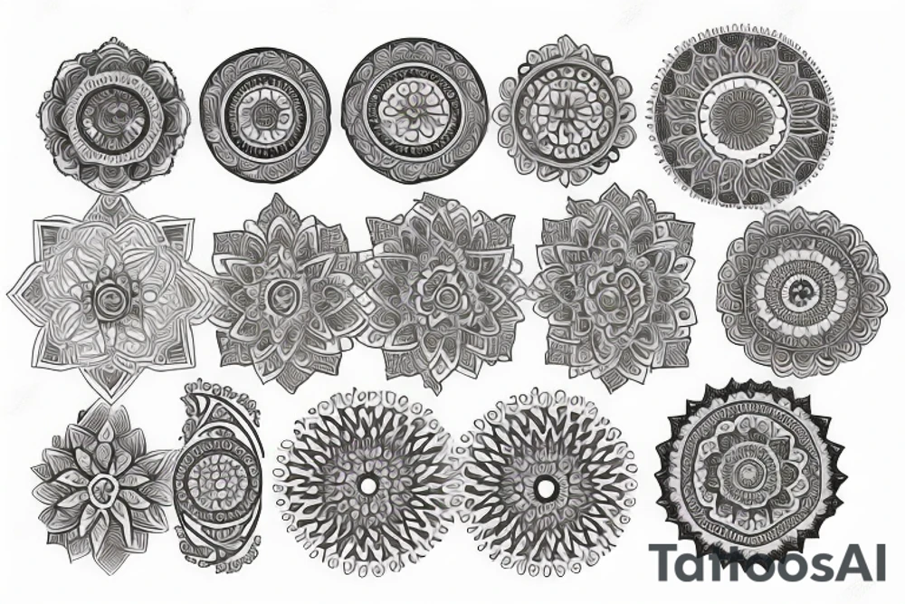 Mandala with words tattoo idea