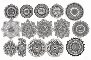 Mandala with words tattoo idea