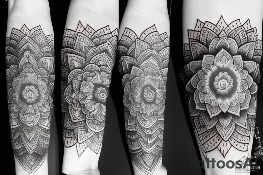 Lotus mandala tattoo idea