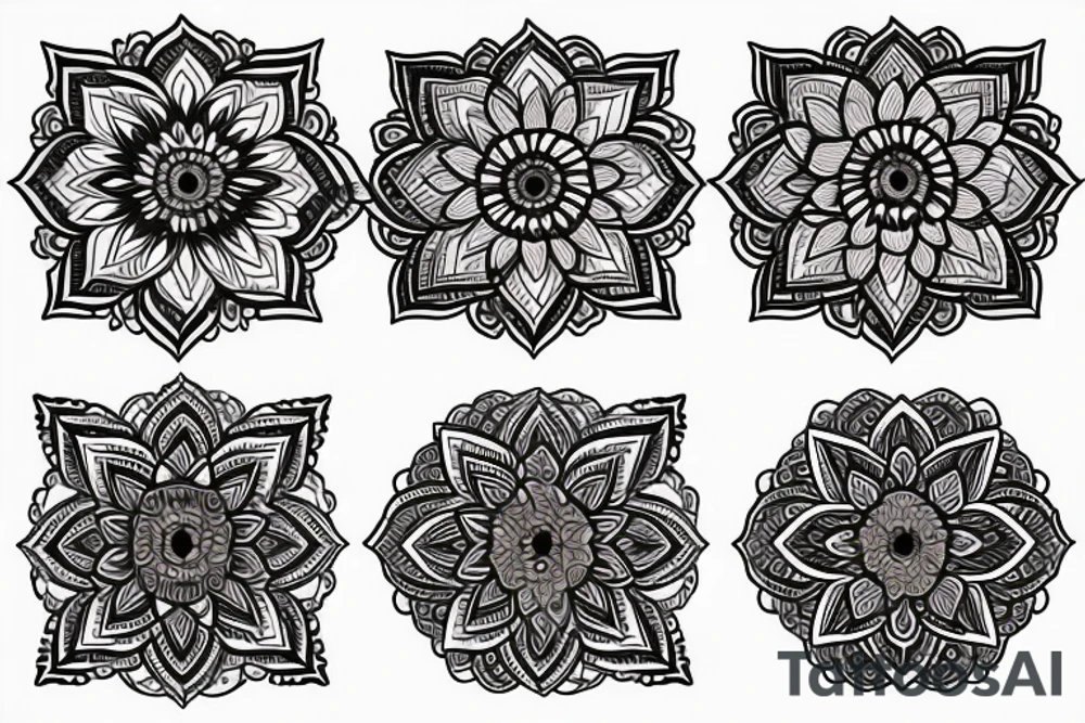Lotus mandala tattoo idea
