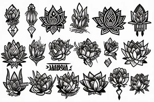 Cambodia lotus tattoo idea