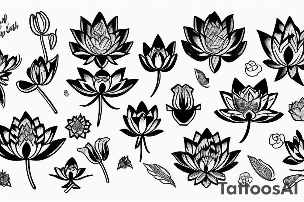 Lotus flower tattoo idea
