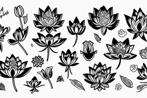 Lotus flower tattoo idea