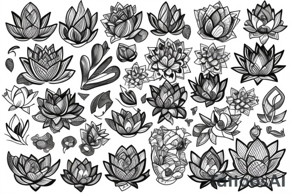 Lotus flower tattoo idea