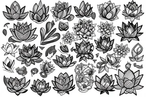 Lotus flower tattoo idea