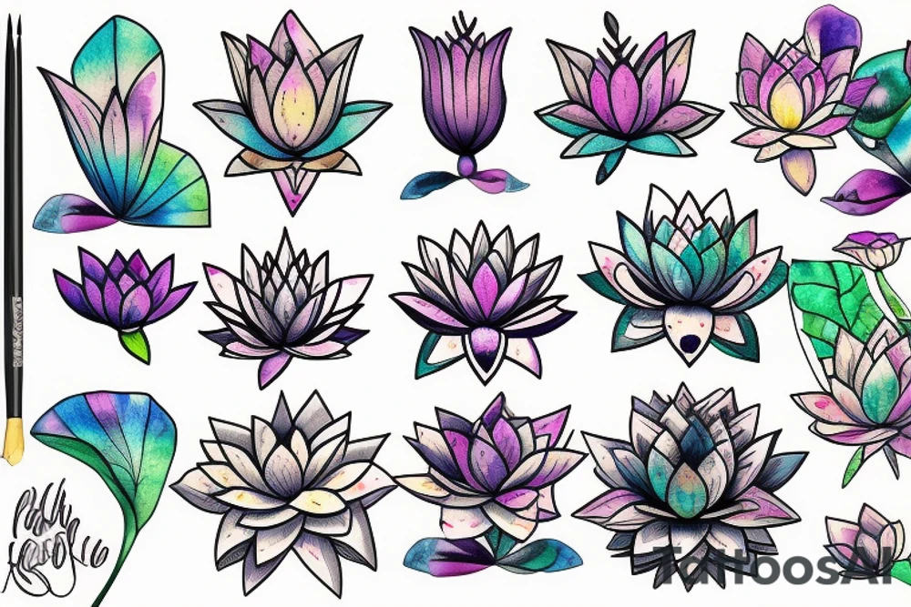 Lotus flower tattoo idea