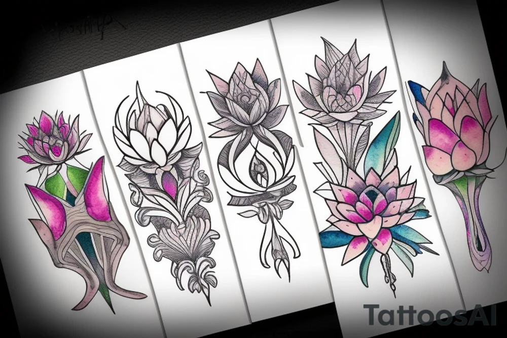 Lotus flower tattoo idea