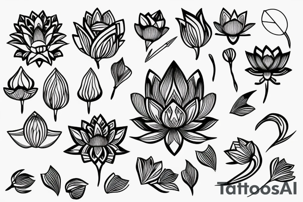 Lotus flower tattoo idea