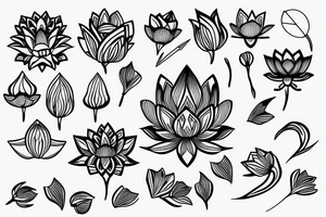 Lotus flower tattoo idea