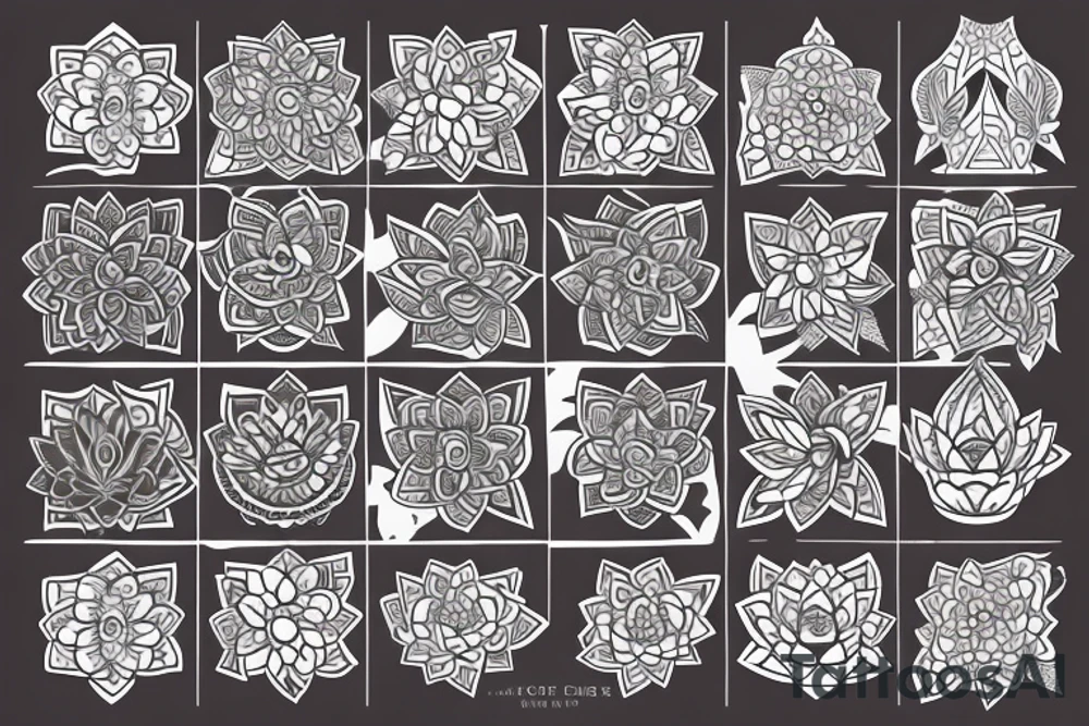 Lotus flower tattoo idea