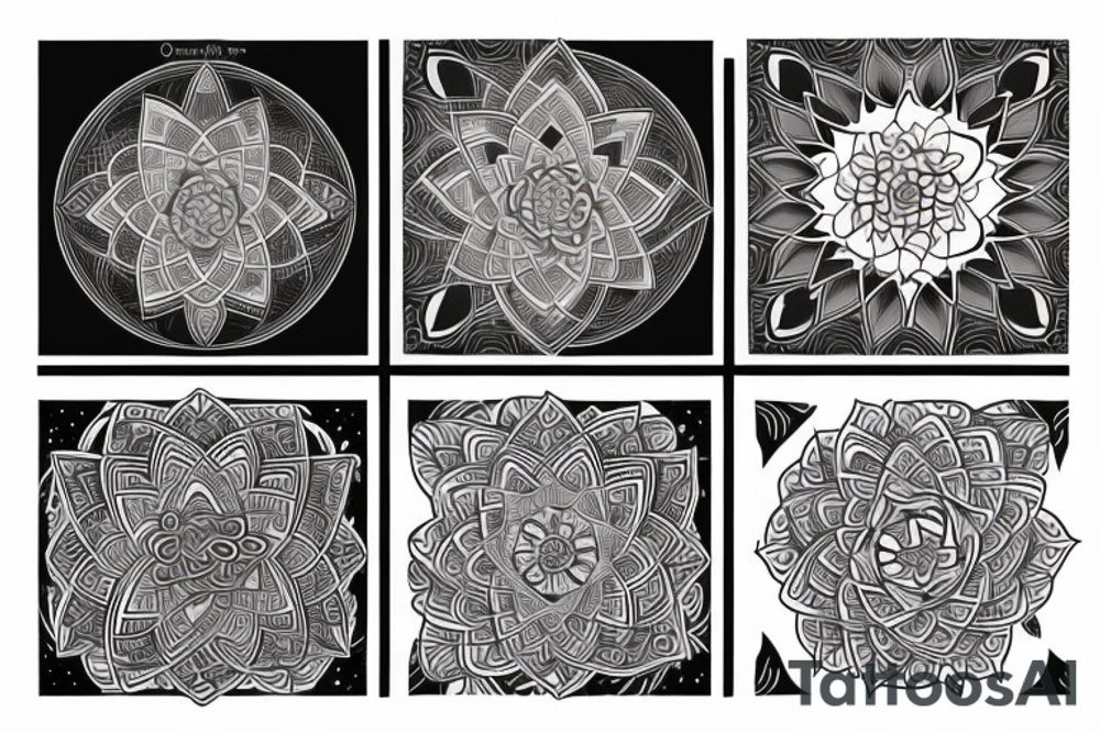 Lotus and moon tattoo idea