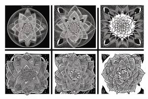 Lotus and moon tattoo idea