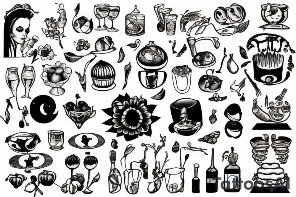 Dinner party tattoo idea