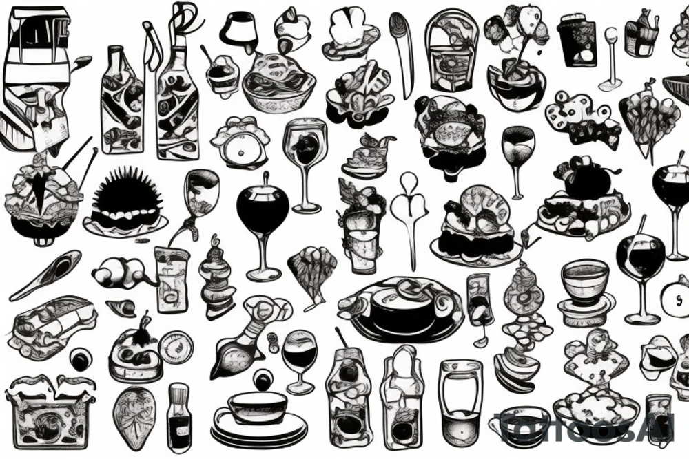 Dinner party tattoo idea