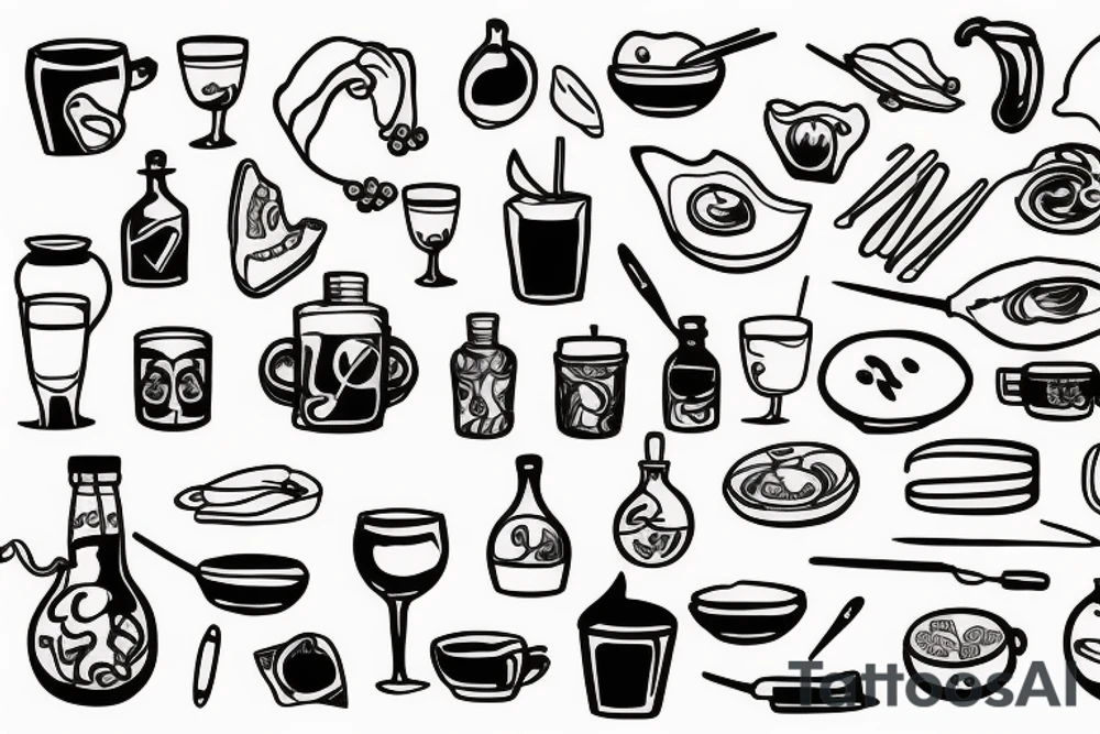 Dinner party tattoo idea
