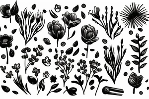 Garden at night tattoo idea