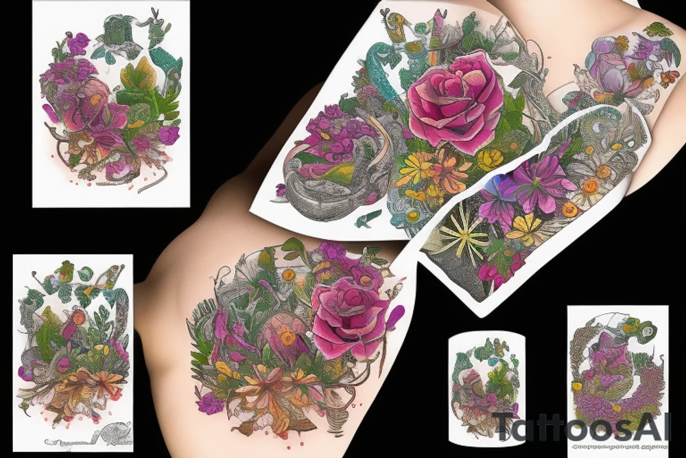 Garden at night tattoo idea
