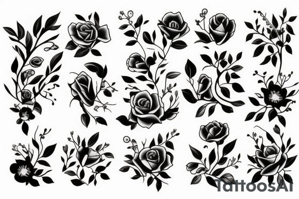 Bouquet tattoo idea