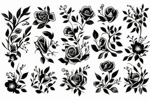 Bouquet tattoo idea