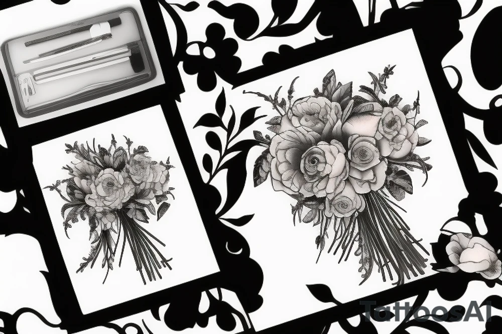 Bouquet tattoo idea