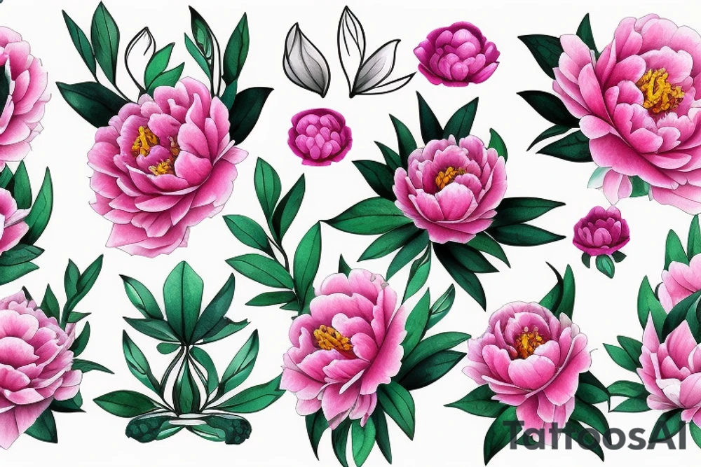 Peony tattoo idea